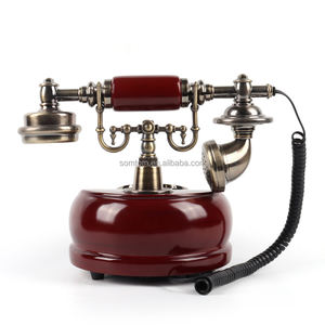 공장 핫 세일 ABS 고급 웨딩 오디오 방명록 골동품 발신자 ID 장치 레코더 책상 전화 부스 재다이얼 기능 - Product Image 4