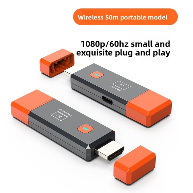 Wireless HD Transmitter and Receiver Plug and Play 50M Wireless HD Transmitter for PC TV Projector