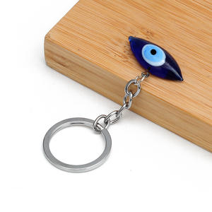 Venta al por mayor Demon Eye Pendant llavero de cristal azul Evil Eye llavero para bolsos decoración de joyería de coche - Product Image 2
