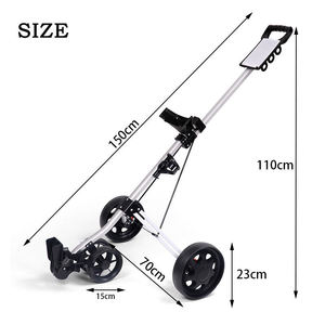 OEM Custom Wholesale Golf <b>Trolley</b> Push Cart Aluminum Golf <b>Bag</b> Cart Foldable 3 Wheels Golf Carts <b>Trolley</b> - Product Image 2