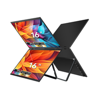 Moniteur portable double/triple empilable de 16 pouces pour ordinateur portable/PC de bureau/téléphone (sans pilote) - B2B/Vente en gros/Distribution/OEM