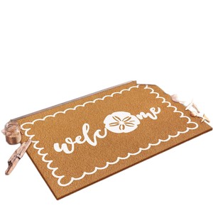 Cangming American Style Door <b>Mat</b> Imitation Coconut Fiber Welcome Design Front Door Anti <b>Slip</b> Washable Entryway <b>Mat</b> - Product Image 4