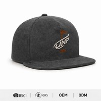 Casquette de baseball personnalisée en suède avec broderie 3D, 6 panneaux, visière incurvée, haute qualité, bleu marine, style urbain, vente en gros