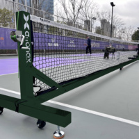 Arronax Filet de pickleball portable avec roues, taille réglementaire 22 pieds, système de filet de pickleball en tuyau galvanisé