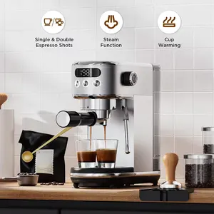 En iyi satış toptan ofis ev ticari yarı otomatik Espresso kahve makinesi makinesi Barista Cafe kahve makinesi fabrika