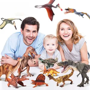 Dinosaurio Jurásico para niños juguete simulación Animal salvaje decoración Indominus Tyrannosaurus Mosasaur modelo conjunto