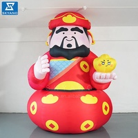 Personnalisé gonflable dieu de la richesse argent dieu dessin animé mascotte gonflable personnage sculpture gonflable publicité gonflable