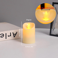 Tamaño Personalizado Color Venta Caliente Navidad Acrílico Batería Sin Llama Led Vela Luz Pilar Led Velas