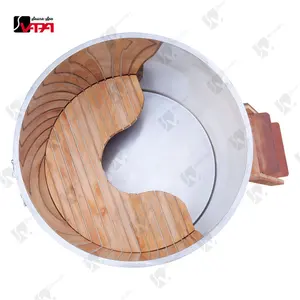 Vapasauna Direct Manufacturer Red Cedar Wood Cold Plunge Bathtubs Barrel For 1 Person
