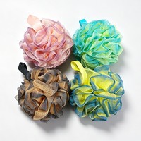 Éponge de bain en maille pour la douche, Loofah doux exfoliant pour hôtel et maison, Éponge de bain Loofah, Gommage corporel, Logo personnalisé OEM ODM