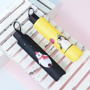 <span class=keywords><strong>Parapluie</strong></span> noir pliable en 3 sections, anti-UV, double usage pluie et soleil, motif ours mignon, pour étudiants, vente en gros - Product Image 3