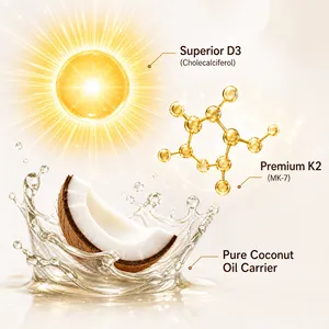 Capsule Premium di Vitamina D3 e K2 10000 UI, Integratore per il Supporto Immunitario e Osseo, 180/300 Capsule OEM ODM - Product Image 3