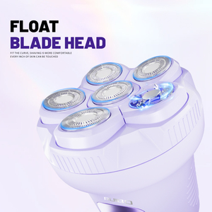 Rasoir électrique indolore pour <span class=keywords><strong>femme</strong></span>, 6 têtes flottantes, rasoir magnétique, étanche, utilisation humide et sèche, tondeuse sans fil, rasoir à double vitesse - Product Image 2