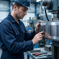 Plaques signalétiques personnalisées en acier inoxydable gravées au laser avec code QR et code-barres pour le suivi des équipements industriels avec options OEM/ODM