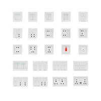 Interrupteur standard OEM EU/UK et prise électrique universelle durable pour le mur de la maison
