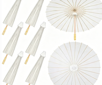 Parapluie vierge en papier huilé pour enfants, matériaux de bricolage pour la maternelle, parapluie blanc à peindre à la main, style chinois ancien