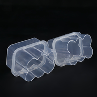 Boîte modulaire transparente en PP de 3 ml, lot de 6, résistante aux chocs, pour flacons de peptides, compatible réfrigérateur, OEM, haute qualité, pour marque de soins personnels