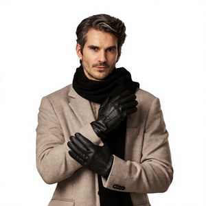Guantes de Pantalla Táctil de Cuero Genuino ELYSIAN INDUSTRIES, Elegantes, Suaves, Térmicos, Sin Forro, con Detección de Agujas, para Invierno - Product Image 2