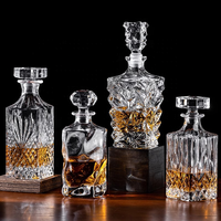Decantador de Lujo para Whisky, Botellas de 700 ml y 750 ml, Botella Plana para Champán, Vodka, Cerveza, Whisky, Vaso Mezclador y Decantador
