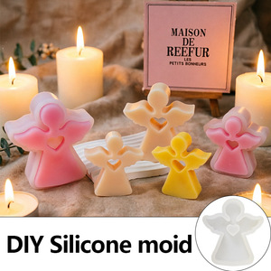 Choukai 3D Heart Angel Silicone Mold Candle Making <b>DIY</b> <b>Kit</b> For Home Decoration Aromatherapy - Product Image 4