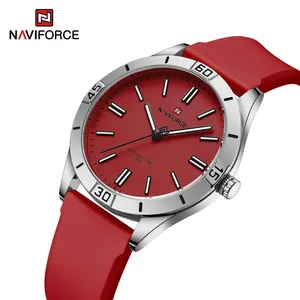 Orologio NAVIFORCE impermeabile alla moda in Silicone rosso orologi al quarzo da uomo originali giappone movimento luminoso orologio relojes hombre