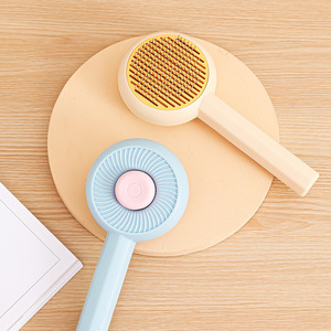 Peigne pour chat Han Ke Miao, brosse ronde de massage en acier inoxydable pour chien de taille moyenne, outil de toilettage pour l'élimination des poils - Product Image 2