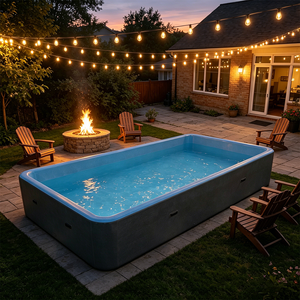 Piscina Inflable <span class=keywords><strong>Rectangular</strong></span> de Alta Calidad, Piscina Resistente, Instalación de Lujo para Ocio al Aire Libre - Product Image 4