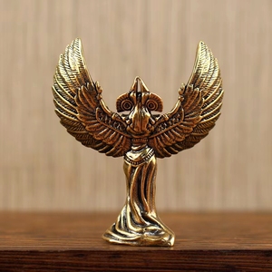 Statuetta Unica in Bronzo a <span class=keywords><strong>Sei</strong></span> Ali - Artigianato in Metallo Placcato per Decorazione, Regalo Ideale per Natale, Pasqua e Altro - Product Image 1