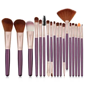 Professional Beauty Tool 18PCS Premium Synthetic Make up Brush Blush Powder Blush Angled Blending Concealer Eye Shadow Brush Set