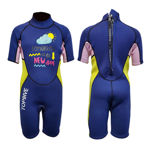 Suministro de China, trajes húmedos de buceo de manga corta para niños, traje de <span class=keywords><strong>neopreno</strong></span> elástico suave de 3mm, traje de <span class=keywords><strong>surf</strong></span> para niños - Product Image 1