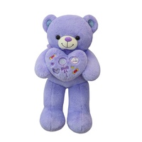 Ours en peluche personnalisé romantique I LOVE YOU avec cœur - Animal en peluche doux de qualité supérieure pour la Saint-Valentin et cadeau d'anniversaire