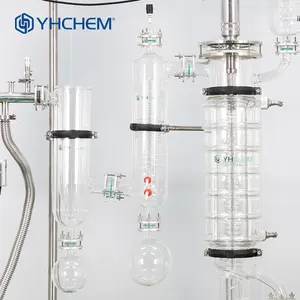Evaporador de película de vidro, película fina curta à vácuo, unidade de distilação molecular