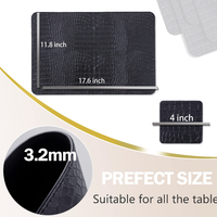 Vente en gros de dessous-de-plat en cuir PU imitation crocodile, imperméables, résistants à la chaleur, tapis de table à manger, tapis de souris multifonctionnels