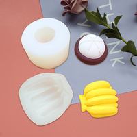 Moule en silicone pour gâteau au chocolat, aux fruits, fraise, banane, fraise, fraise, manga, steak, citron, orange, diy