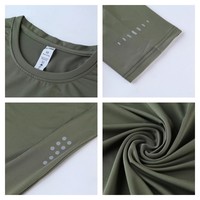 T-shirt de sport athlétique pour homme, coupe ajustée, compression, séchage rapide, course à pied, gym, fitness