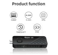 Récepteur TV numérique terrestre 4K DVB-T2 Ac4 Mini Dongle, décodeur TV H.265 HEVC DVB-T2 Ac3, clé TV STB UHD, décodeur