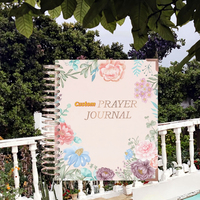 Journal de prière chrétien personnalisé en gros, format A5 B5, reliure spirale, couverture en papier, 48 feuilles, organisateur/agenda pour femmes