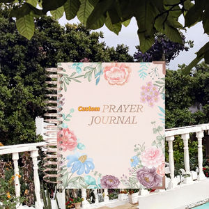 Diario <span class=keywords><strong>de</strong></span> Oración Cristiano Personalizado al por Mayor, Tapa Dura Espiralada A5 B5 para Mujeres - Product Image 3