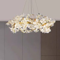 Lampe moderne en cristal, lustre élégant en forme de branche en cristal pour le salon et la salle à manger