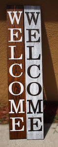 Panneau de bienvenue en <span class=keywords><strong>bois</strong></span> vieilli rustique personnalisé plaque murale pour porte d'entrée - Product Image 4