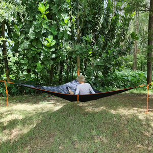 Plegable portátil de malla compacto viaje Camping senderismo poliéster 1-2 personas ligero duradero Triangular hamaca columpio - Product Image 1