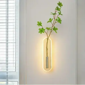 Minimalist Modern Long Line Home Hotel Restaurant Showroom Bedroom Plants Decor LED Wall Sconce Light