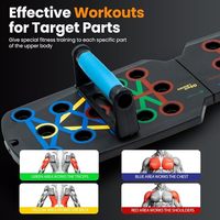 Kit de fitness portable pour pompes avec bandes de résistance et coussinets antidérapants pour l'entraînement de force des 28 groupes musculaires à domicile