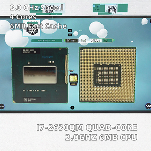ใช้แล็ปท็อปโปรเซสเซอร์ I7-2630QM CPU SR02Y Quad-Core Socket G2 / RPGA988B 45W 2.0GHz 6MB แคช - Product Image 2