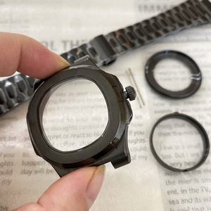 Kit de caja y correa negros de acero inoxidable de 41 mm, modelo 5711, con esfera y movimiento manual NH35/NH38 - Product Image 3