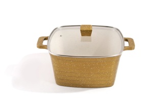 Ensemble de casseroles de haute qualité avec revêtement en marbre antiadhésif, grandes casseroles carrées ondulées, ensemble de casseroles en <span class=keywords><strong>fonte</strong></span> - Product Image 2