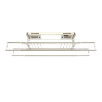 Séchoir Électrique Intelligent Mural pour Plafond, 10 Barres de Séchage, Technologie de Détection, Télécommande, Éclairage LED pour Salle de Bain et Balcon
