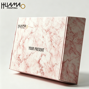 กล่องไปรษณีย์พิมพ์ลายหินอ่อนหรูหราจาก Huamao Printing กล่องกระดาษลูกฟูกพิมพ์โลโก้ตามสั่ง สำหรับบรรจุภัณฑ์ของขวัญ - Product Image 2