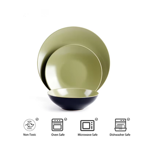 ชุดเครื่องครัวเซรามิคคุณภาพสูงลายนูน โปรโมชั่นเดือนกันยายน ชุดภาชนะใส่อาหารปลอดภัย เหมาะสำหรับการรับประทานอาหารในครอบครัว - Product Image 2