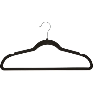 Perchas de Terciopelo Negro Antideslizantes para Ropa, Ahorro de Espacio, Venta al por Mayor de Fábrica - Product Image 3